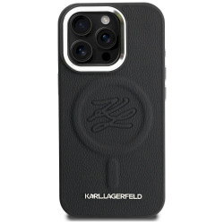 Case Karl Lagerfeld Initial & Metal Logo MagSafe for iPhone 16 Pro / black
