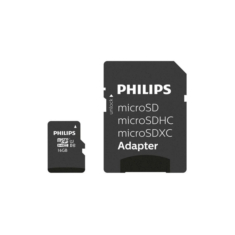 Philips FM16MP45B/00 MicroSDHC Memory Card 16GB