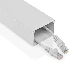 Nedis CMDT6040WT110 Cable Management Channel | 1 pc | Maximum cable thickness: 40 mm | Aluminium | white