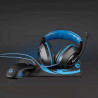 Nedis GCK31100BK 3-in-1 Gaming Combo Set (Headphones, Mouse and Mouse Pad) / black/blue