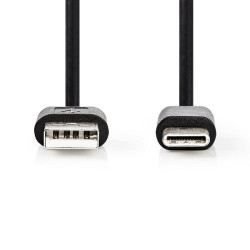 Nedis CCGT60600BK20 USB 2.0 USB-A Male USB-C™ Male 480 Mbps 2 m