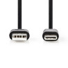 Nedis CCGT60600BK20 USB 2.0 USB-A Male USB-C™ Male 480 Mbps 2 m
