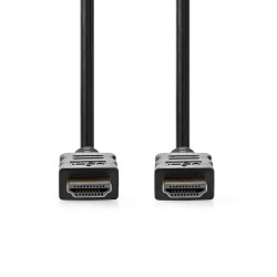 Nedis CVGT34000BK05 High-Speed HDMI Cable with Ethernet HDMI Connector - HDMI Connector 0.50 m