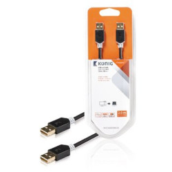Konig KNC60000E20 USB 2.0 Cable A Male - A Male 2m