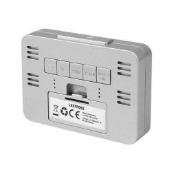 Lamex LXSTP05S LTC Alarm Clock with Thermometer / silver-white