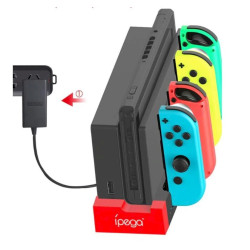 iPega 9186 Charger Dock pro N-Switch a Joy-con / black/red