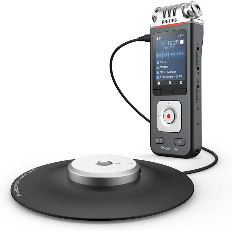 Philips DVT8115 VoiceTracer 360° with 8GB memory and USB recording station