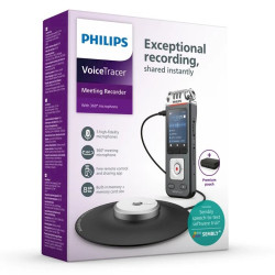Philips DVT8115 VoiceTracer 360° with 8GB memory and USB recording station