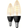 Philips Hue E14 WA 4.6W Filament Candle Bulbs 2-Pack
