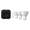 Philips Hue Bridge Pro + 3 x GU10 + dimmer switch Smart Lighting Starter Kit