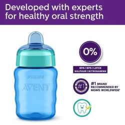 Philips Avent SCF553/05 Easy Sip Training Cup 260ml 9M+ Silicone Spout / blue