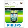 Philips Rechargable battery AA NiMH 2600mAh 2pcs