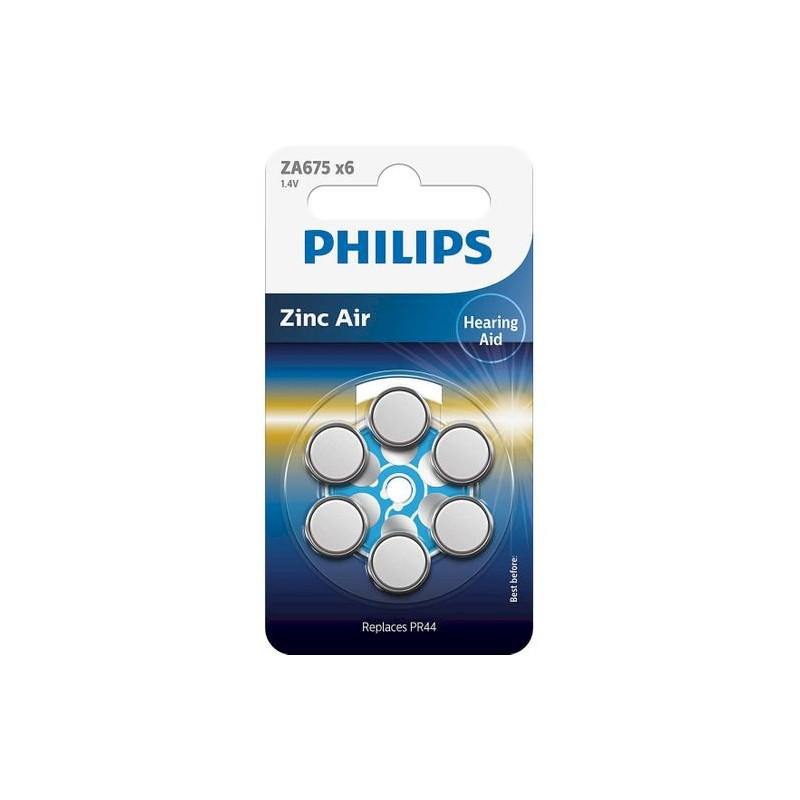 Philips ZA675B6A/00 Hearing aid battery PR44 1.4V