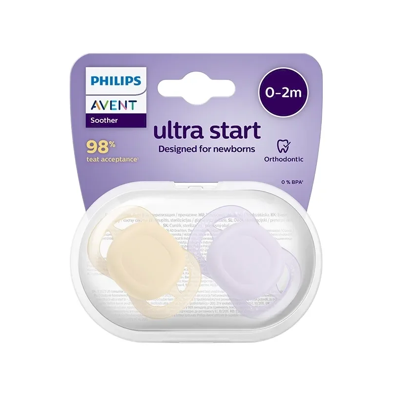 Philips Avent Ultra Start Pacifier 0-2 months 2 pcs