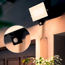 Philips Lois LED Floodlight 50W 5400lm 3000K IP65 Motion Sensor / dusk sensor / black