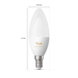 Philips Hue E14 LED Candle Bulb 3.7W White Light (1000-20000K) B39