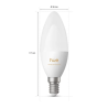 Philips Hue E14 LED Candle Bulb 3.7W White Light (1000-20000K) B39