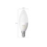 Philips Hue E14 LED Bulb 3.7W White Light (1000-20000K) B39 Candle 2-Pack