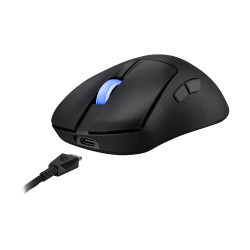 ASUS ROG Keris II Ace Wireless AimPoint Black kompiuterio pelė Žaidimams Dešinės rankos RF Wireless + Bluetooth + USB Type-A Opt