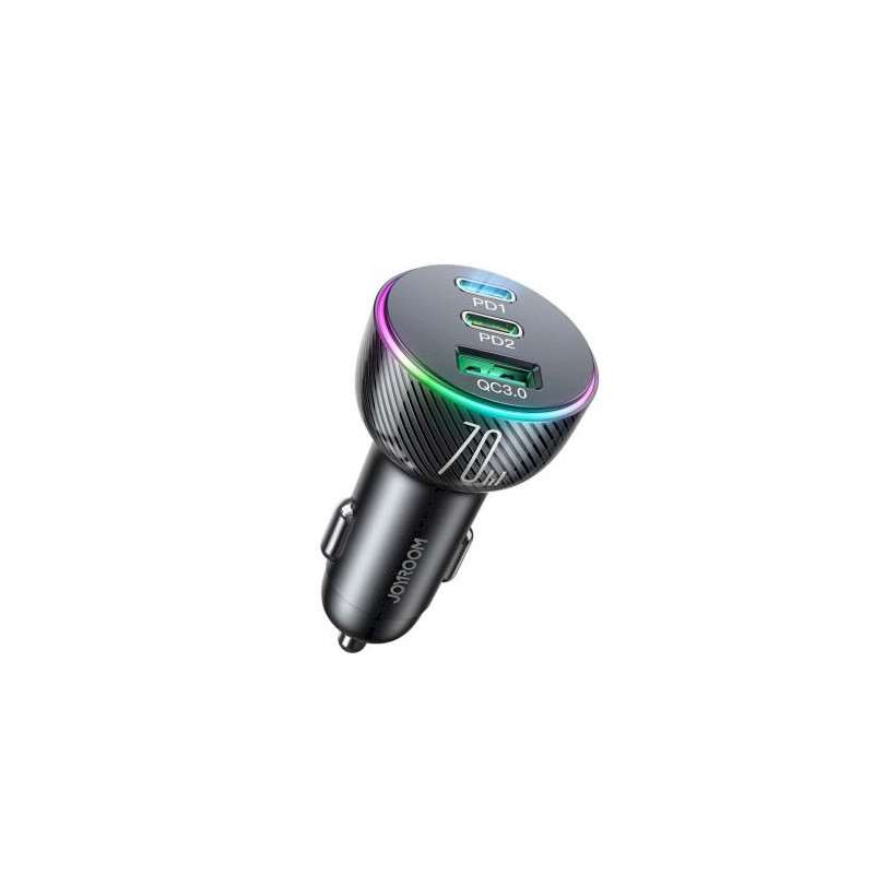 Joyroom JR-CL26 Car Charger 3-in-1 (C+C+U) Bluetooth FM Transmitter PD 70W / black