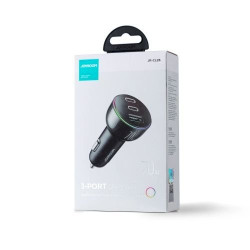 Joyroom JR-CL26 Car Charger 3-in-1 (C+C+U) Bluetooth FM Transmitter PD 70W / black