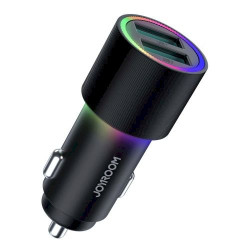 Joyroom JR-CL10 Car Charger U+U 24W LED Light / black