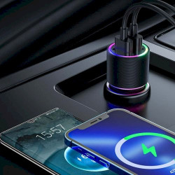 Joyroom JR-CL10 Car Charger U+U 24W LED Light / black