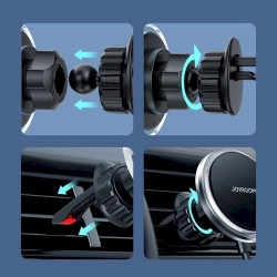 Joyroom JR-ZS291 Car Mount Wireless Charger MagSafe Air Outlet Version 15W / black