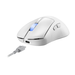 ASUS ROG Keris II Ace Wireless AimPoint White kompiuterio pelė Žaidimams Dešinės rankos RF Wireless + Bluetooth + USB Type-A Opt