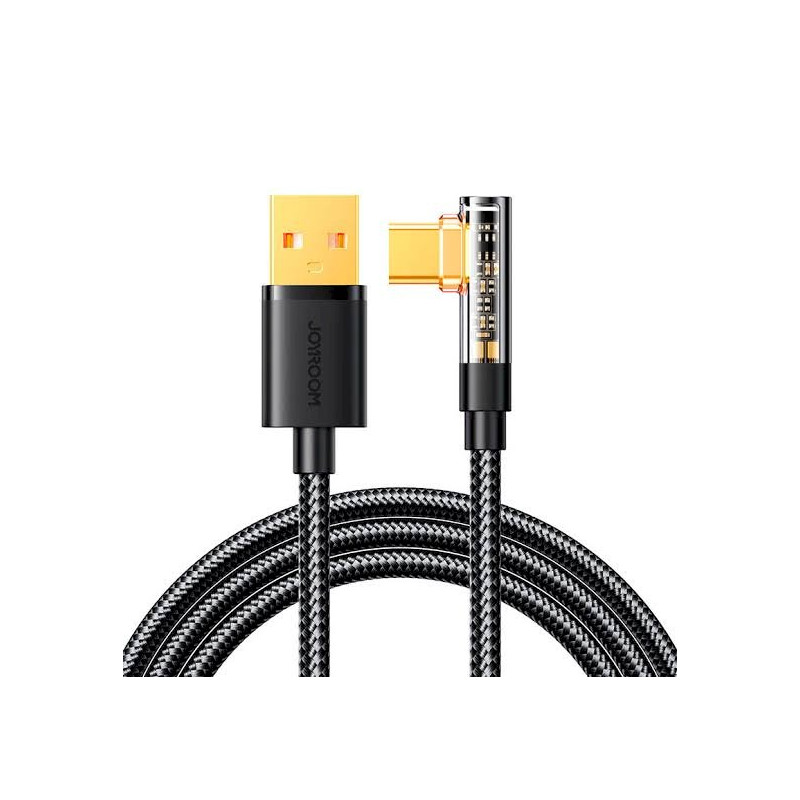 Joyroom Gaming Cable Type-C (Angled) - USB (Straight) 3A, 480mb/s, 1.2m / black