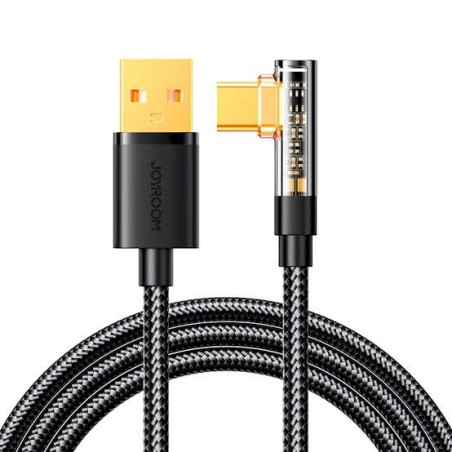 Joyroom Gaming Cable Type-C (Angled) - USB (Straight) 3A, 480mb/s, 1.2m / black