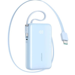 Joyroom JR-PR2L Power Bank with Digital Display C+U+U PD 35W 10000 mAh with Built-in Retractable 2x Type-C Lanyard cable 0.7m / 