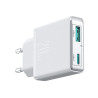 Joyroom Travel Charger Slim C+U PD 20W QC 3.0 / white