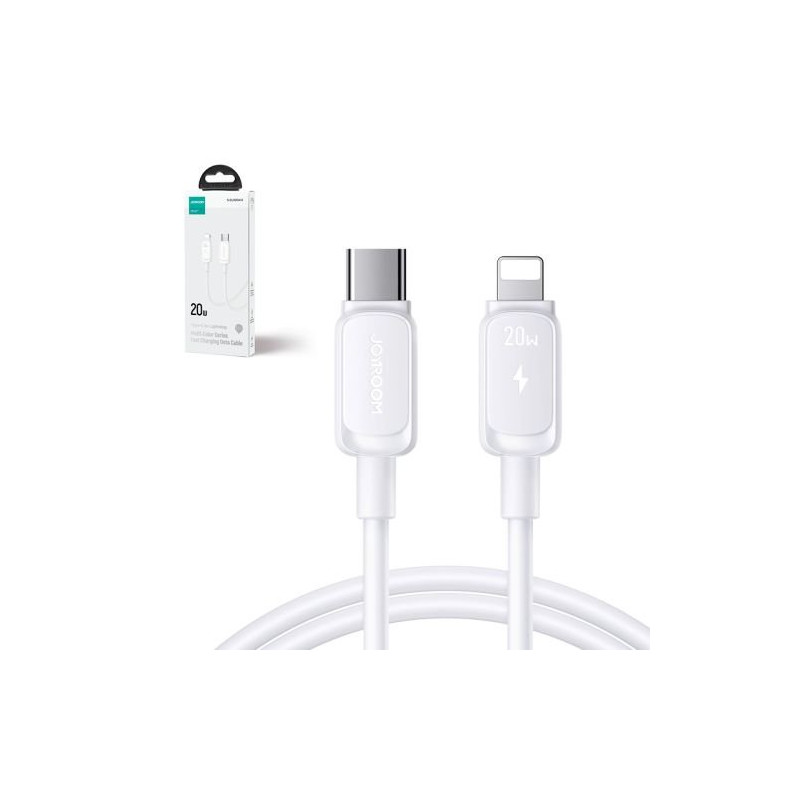 Joyroom Type-C - Lightning Cable Multi-Color Series Cable A14 30W 480mb/s 1.2m / white