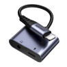 Joyroom SY-L01 Adapter DAC 2-in-1 Lightning to Lightning/3.5mm Mini Jack, 2.4A, 0.12m / black