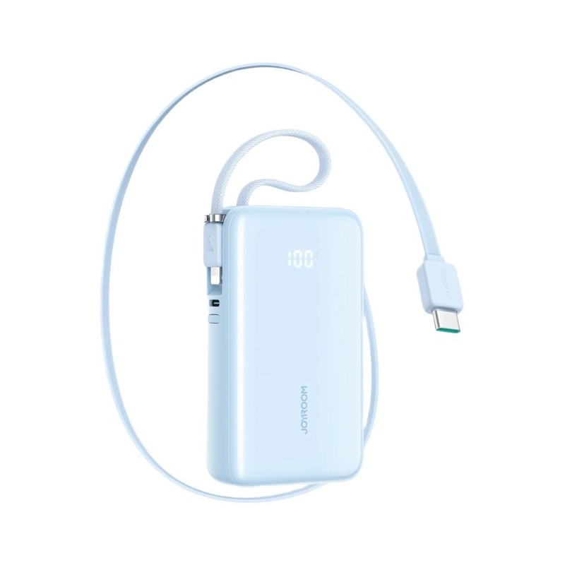 Joyroom JR-PR2L Power Bank with Digital Display C+U+U PD 35W 10000 mAh with Built-in Retractable Type-C and Lightning Lanyard Ca