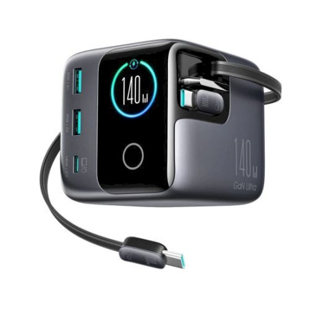 Joyroom JR-TRD01 Desktop Charger GaN Fast Charger U+U+C PD 140W PD3.1 PPS AFC SCP FCP QC3.0 with built-in 2x Type-C Cable PD 100