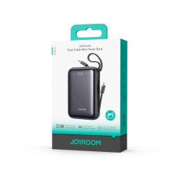 Joyroom JR-PBF29 Power Bank with Digital Display Type-C, PD 22.5W, 20000 mAh with built-in Double Type-C Cable / black
