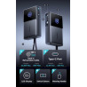 Joyroom JR-PR1 Power Bank with Digital Display C+U+U PD 22.5W 10000mAh with Built-in Retractable Type-C cable (0.7m) / black