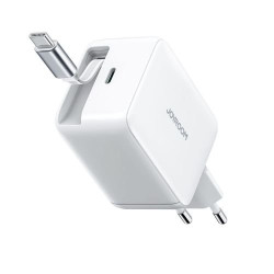 Joyroom JR-TCL06 Travel Charger GaN Fast Charger Type-C 67W PD 3.0 QC 5.0 PPS UFCS with Built-in Retractable Type-C cable 0.7m /