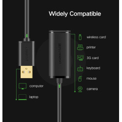 UGREEN US121 Cable extender active USB AM - AF 5m black