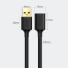 UGREEN US129 Cable extension USB 3.0 3m / black