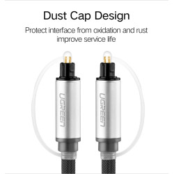 UGREEN AV108 Cable optical TOSLINK - TOSLINK 3m braided grey
