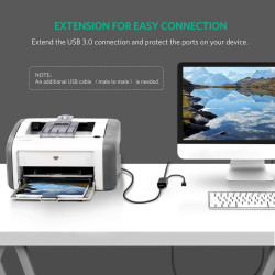 UGREEN US175 Cable extender USB3.0 10m with microUSB socket for external power