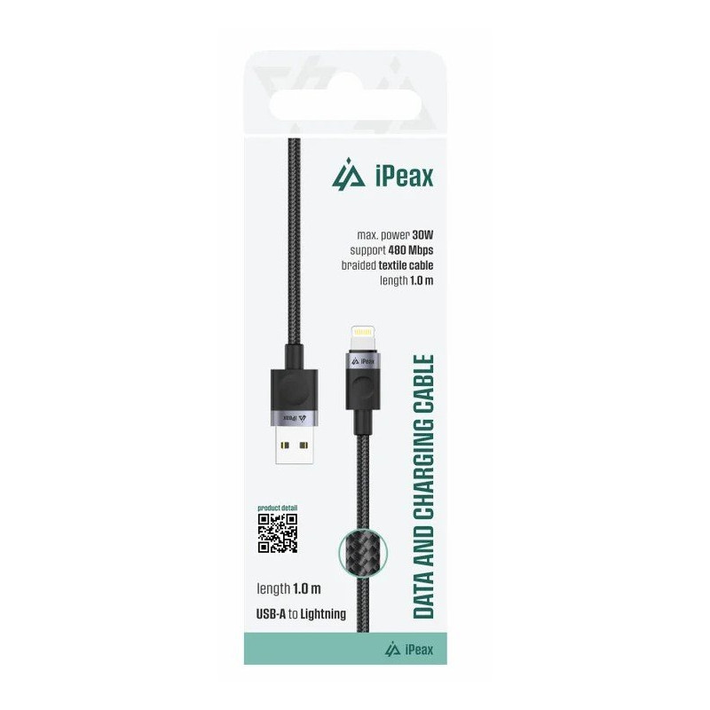 iPEAX 90010104 Cable USB-A / Lightning 1m
