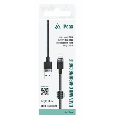 iPEAX 90010104 Cable USB-A / Lightning 1m