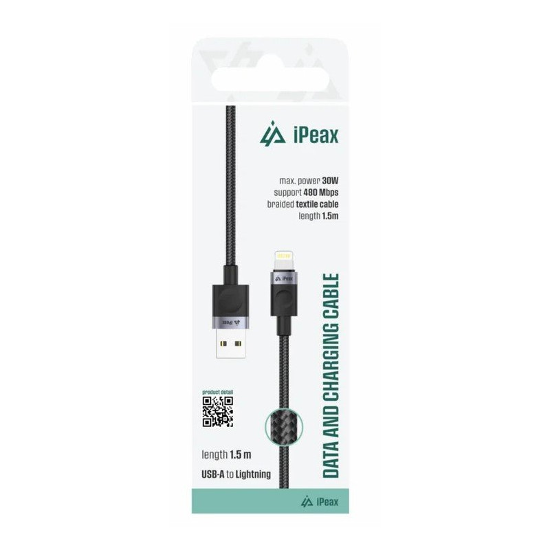 iPEAX 90010107 Cable USB-A / Lightning 1.5m