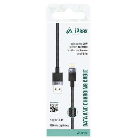 iPEAX 90010107 Cable USB-A / Lightning 1.5m