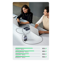 UGREEN 25877 Nexode Pro 160W GaN Charger USB-C Cable Universal / black