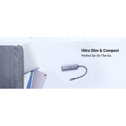 UGREEN 15596 Laptop Dock / Port Replicator USB 3.2 Gen 1 Type-A + Type-C Aluminium 100W USB Power Delivery